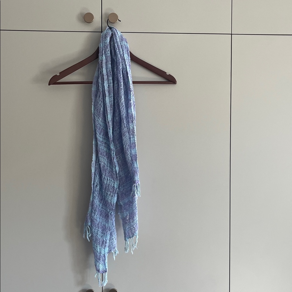 Purple and Blue Woven Scarf